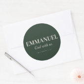 Sticker Rond EMMANUEL | Matthieu 1:23 | Noël (Enveloppe)