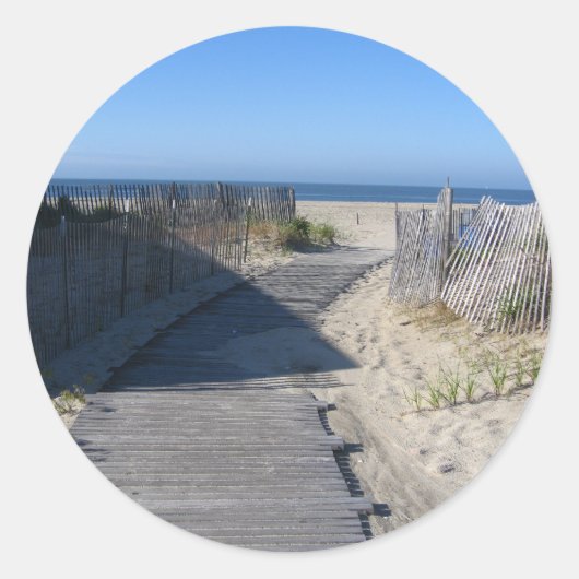 Sticker Rond Emmenez-moi à la plage ! (Devant)