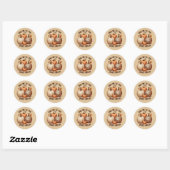 Sticker Rond Emmenez-moi aux citrouilles d'aquarelle Disco Patc (Feuille)