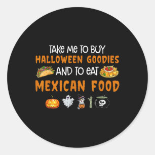 Sticker Rond Emmenez-Moi Pour Acheter Des Goodies D'Halloween E