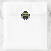 Sticker Rond Emo Andy l'Android (Sac)