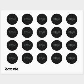 Sticker Rond EMO Et Goth Toujours - Emo Noir Distressed (Feuille)
