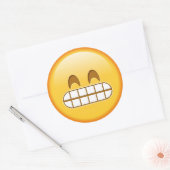 Sticker Rond Émoji amusant collant rond brillant (Enveloppe)