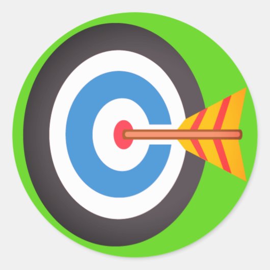 Sticker Rond Emoji Cible De Bow (Devant)