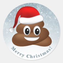 emoji de noël poo avec chapeau santa