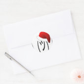 Sticker Rond emoji de shrug de noël (Enveloppe)