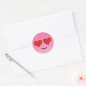 Sticker Rond Emoji des yeux du coeur (Enveloppe)