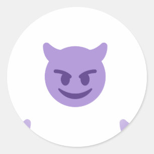 Sticker Rond emoji diable