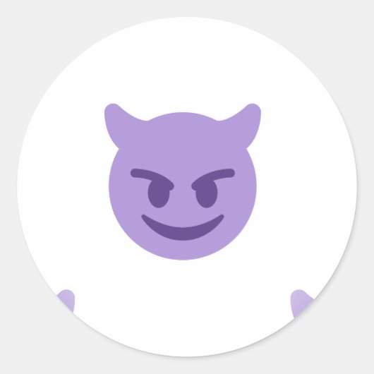 Sticker Rond emoji diable (Devant)