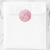 Sticker Rond Emoji Doux Rose Lune (Sac)