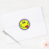 Sticker rond Emoji Face Silly Souriant (Enveloppe)