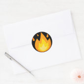 Sticker Rond Emoji incendie intense (Enveloppe)