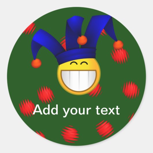 Sticker Rond Emoji Jester (Devant)