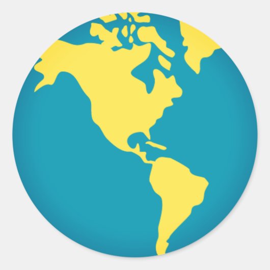 Sticker Rond Emoji Mondial des Amériques (Devant)