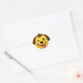 Sticker Rond Emoji Perro Divertido – Estilo Kawaii para Amantes (Enveloppe)