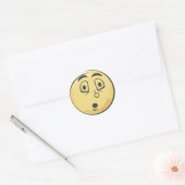 Sticker Rond Emoji rétro surpris (Enveloppe)