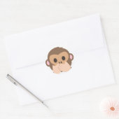 Sticker Rond Emoji singe non malin (Enveloppe)