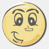 Sticker Rond Emoji souriant rétro (Devant)