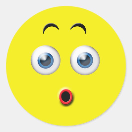 Sticker Rond Emoji surpris (Devant)