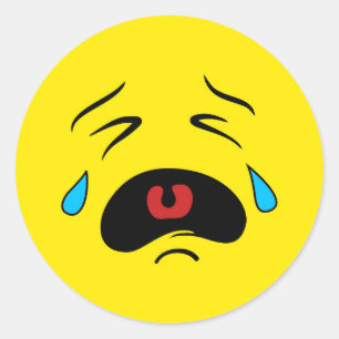 Sticker Rond Emoji Tad Face