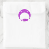 Sticker Rond Emoticon de Pleure Violette (Sac)
