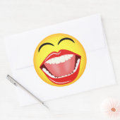 Sticker rond Emoticon Jaune (Enveloppe)