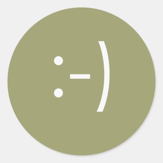 Sticker Rond Emoticon - sourire (Devant)