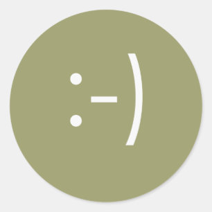Sticker Rond Emoticon - sourire