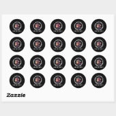 Sticker Rond Emotional Support Husband Do Not Pet Monkey Funny (Feuille)