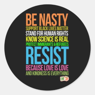Sticker Rond Empêcher Trump d'avoir une vie noire malsaine de r