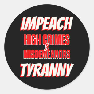 Sticker Rond Empêcher Trump de commettre des crimes graves et d