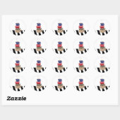 Sticker Rond Empiler des tasses à café (Feuille)