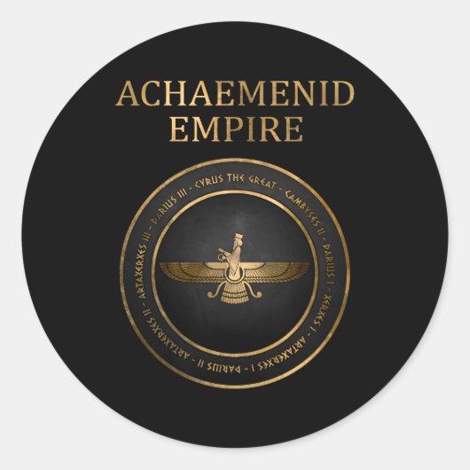 Sticker Rond Empire Perse Achaeid Rois De Perse (Devant)