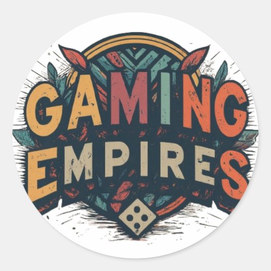 Sticker Rond Empires de jeux (Devant)