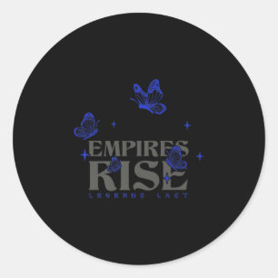 Sticker Rond Empires Rise Legend Dernier modèle papillon Q