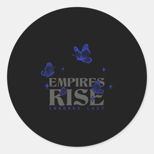 Sticker Rond Empires Rise Legend Dernier modèle papillon Q (Devant)