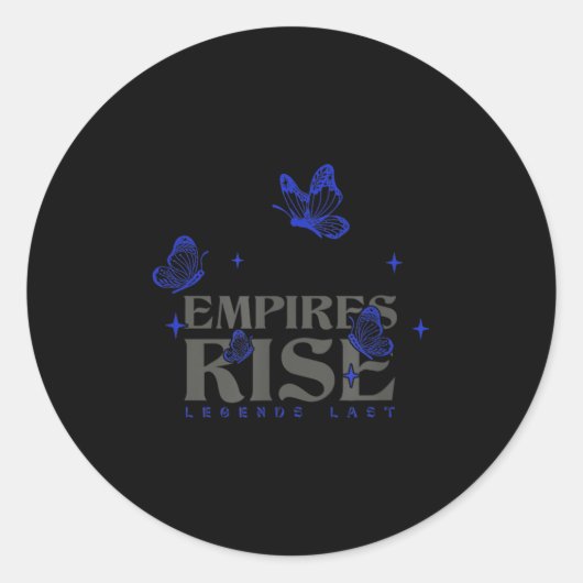 Sticker Rond Empires Rise Legend Dernier modèle papillon Q (Devant)