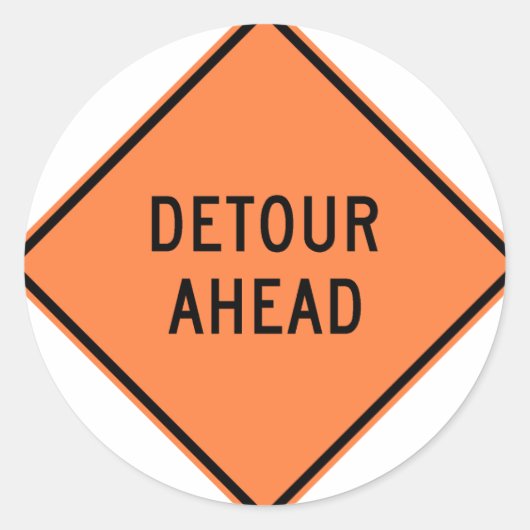 Sticker Rond Emplacement de l'autoroute de construction de Deto (Devant)