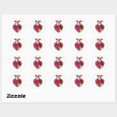 Sticker Rond Emplacement du coeur (Feuille)