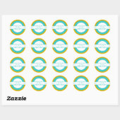 Sticker Rond employé du mois rétro (Feuille)