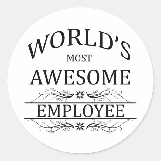 Sticker Rond Employé le plus génial du monde (Devant)