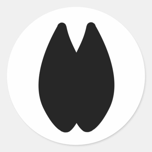 Sticker Rond Empreinte Alpaca (Devant)