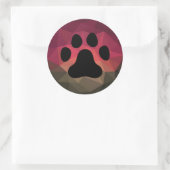 Sticker Rond Empreinte animale, patte chat/chien (Sac)