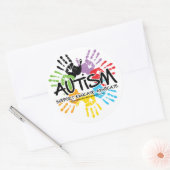 Sticker Rond Empreinte Autisme (Enveloppe)