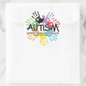 Sticker Rond Empreinte Autisme (Sac)