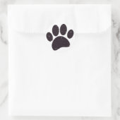 Sticker Rond Empreinte de chien de Parties scintillant noire (Sac)