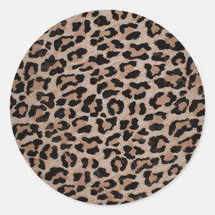 Sticker Rond empreinte de léopard cheetah