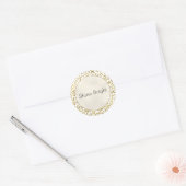 Sticker Rond Empreinte de léopard Gold Glam (Enveloppe)