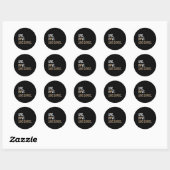 Sticker Rond Empreinte de léopard Live Love Line Dance Danser d (Feuille)