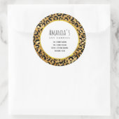 Sticker Rond Empreinte de léopard sauvage et exotique Motif (Sac)